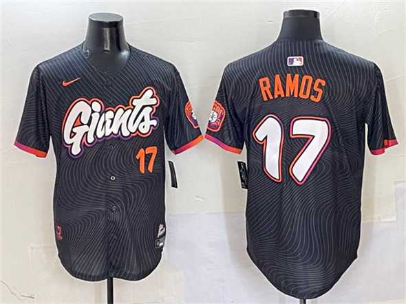 Men%27s San Francisco Giants #17 Heliot Ramos Anthracite 2025 City Connect Limited Stitched Jersey->san francisco giants->MLB Jersey